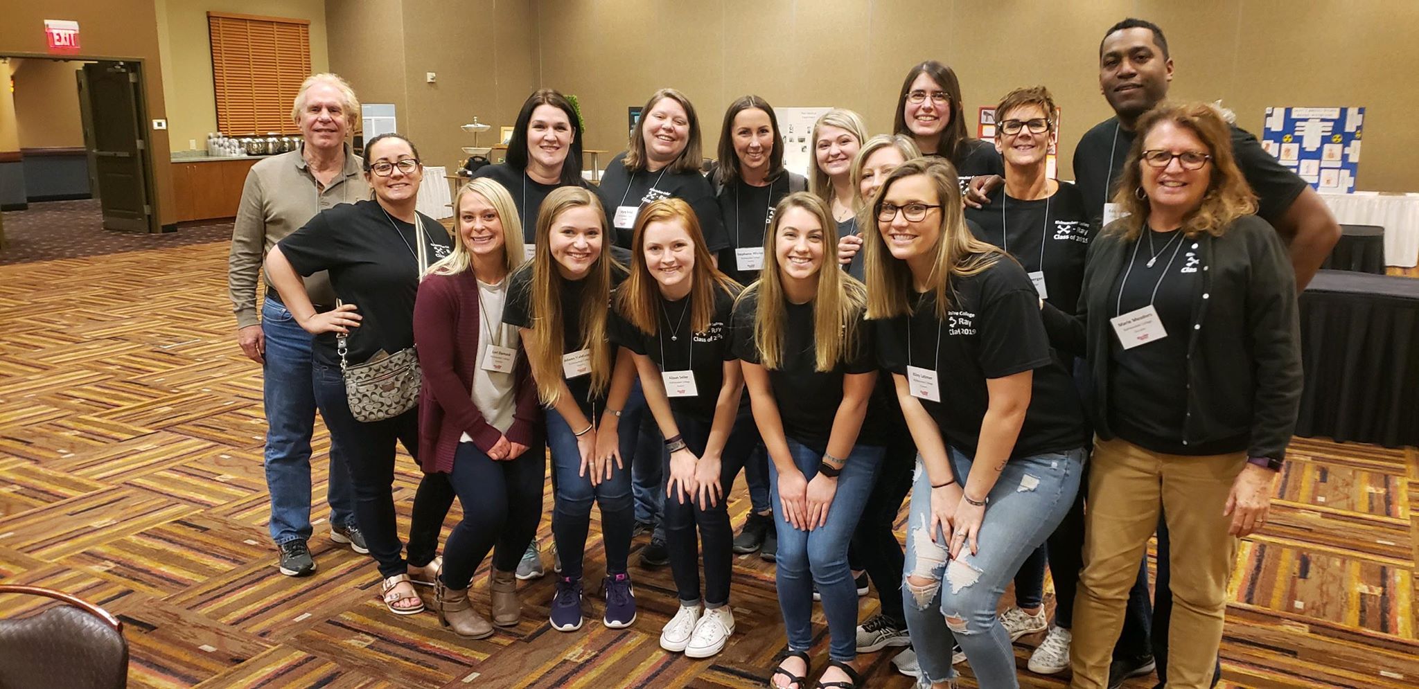 Jerry Fox, Program Director of Kishwaukee College Radiologic Technology; Kishwaukee College Radiology Faculty; and Kishwaukee College radiology students at the 2019 WAERT Student Symposium